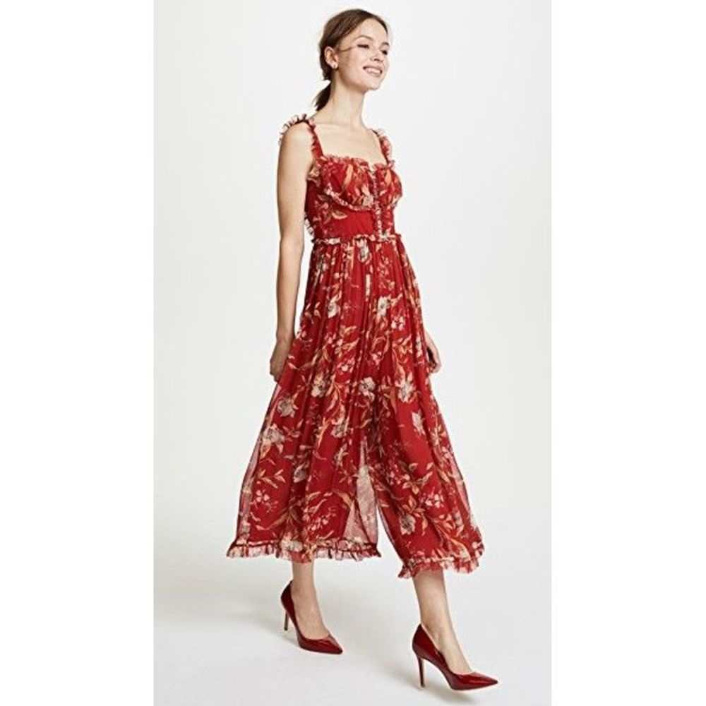 FEW MODA Corset Floral Cami Jumpsuit NEW